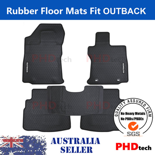 All Weather Rubber Car Floor Mats fit All-New Subaru Outback Gen6 May 2020~Apr. 2026