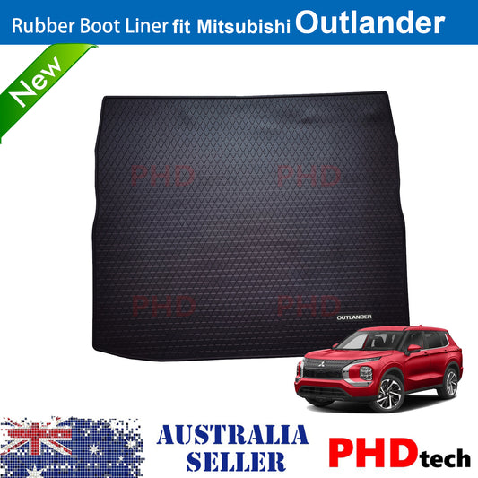 All Weather Rubber Car Boot Liner Fit All-New 7 Seater MITSUBISHI Outlander Oct. 2021-onwards