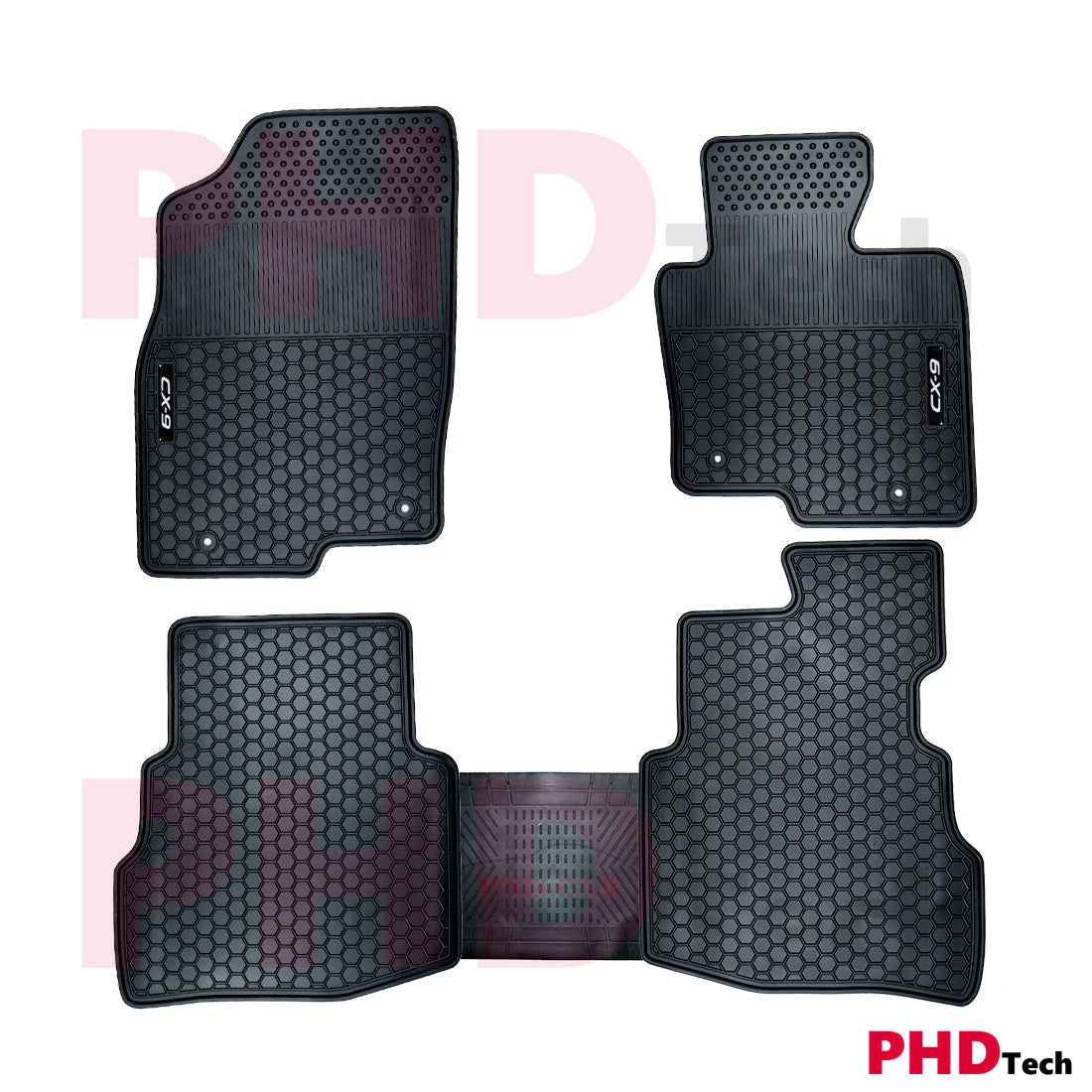 Mazda CX-9 CX9 2017-onwards Premium Quality All Weather Rubber Car Floor Mats 5 pic