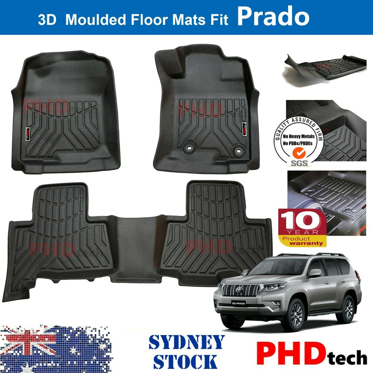 Toyota prado deals rubber mats