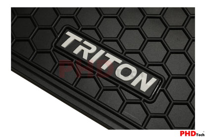 All Weather Rubber Car Floor Mats fit MITSUBISHI Triton MQ/MR Dual Cab 2015-2023
