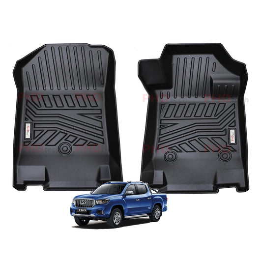 3D Moulded Car Floor Mats fit LDV T60 2018~2021 Front Mats(W/ Driver Footrest)
