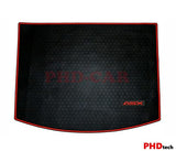 All Weather Rubber Car Floor Mats & Boot Liner Set fit MITSUBISHI ASX 2010-2022 Red Trim