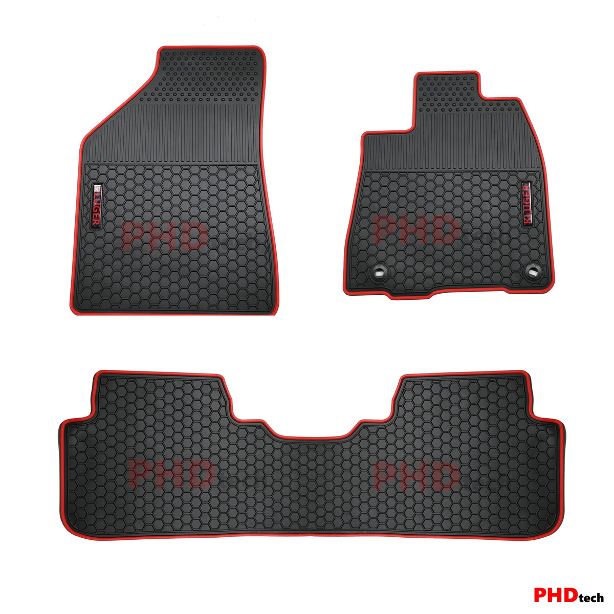 Rubber Car Floor Mats fit Toyota KLUGER Jul 2013-2021 May 1st & 2nd Row All Weather