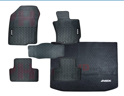 All Weather Rubber Car Floor Mats & Boot Liner Set fit MITSUBISHI ASX 2010-2022