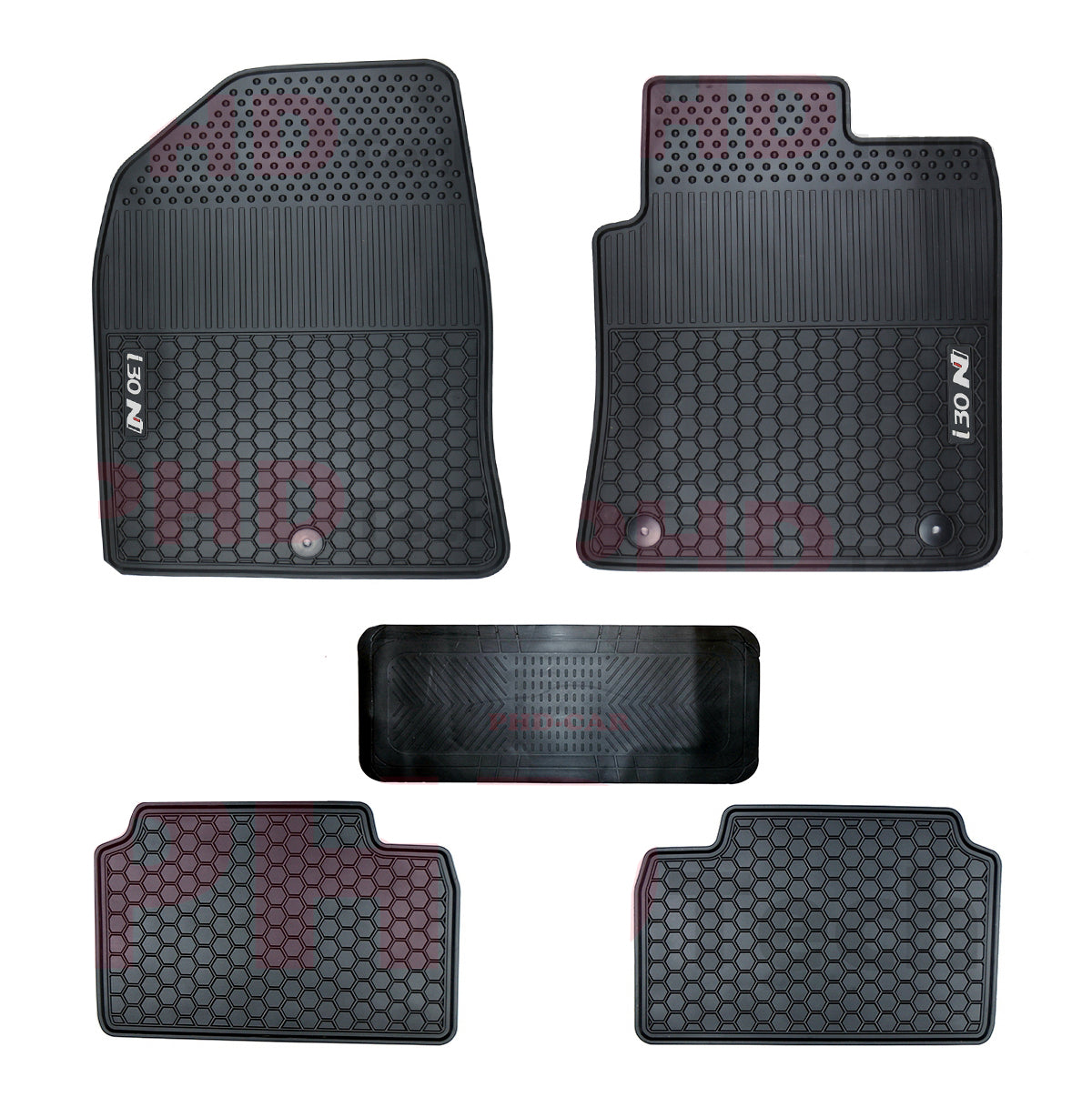 All Weather Rubber Car Floor Mats Fit Hyundai i30 N-Line Hatch 2017-Onwards N Line