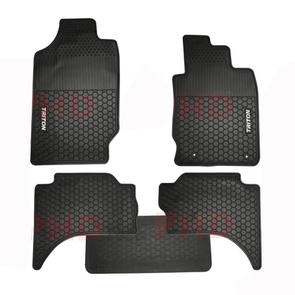 All Weather Rubber Car Floor Mats fit MITSUBISHI Triton MQ/MR Dual Cab 2015-2023