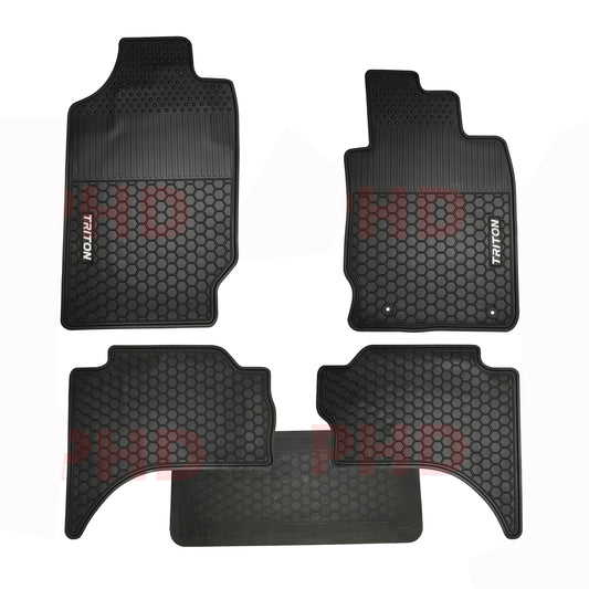 All Weather Rubber Car Floor Mats fit MITSUBISHI Triton MQ/MR Dual Cab 2015-2023