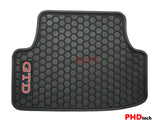 All Weather Rubber Car Floor Mats fit VW Golf GTD MK8 Volkswagen--Red GTD