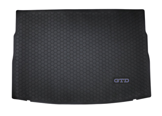 All Weather Rubber Car Boot Liner Set fit VW Golf GTD MK8 Volkswagen --Blue GTD logo