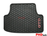 All Weather Rubber Car Floor Mats + Boot Liner Set fit VW Golf GTD MK8 Volkswagen--Red GTD