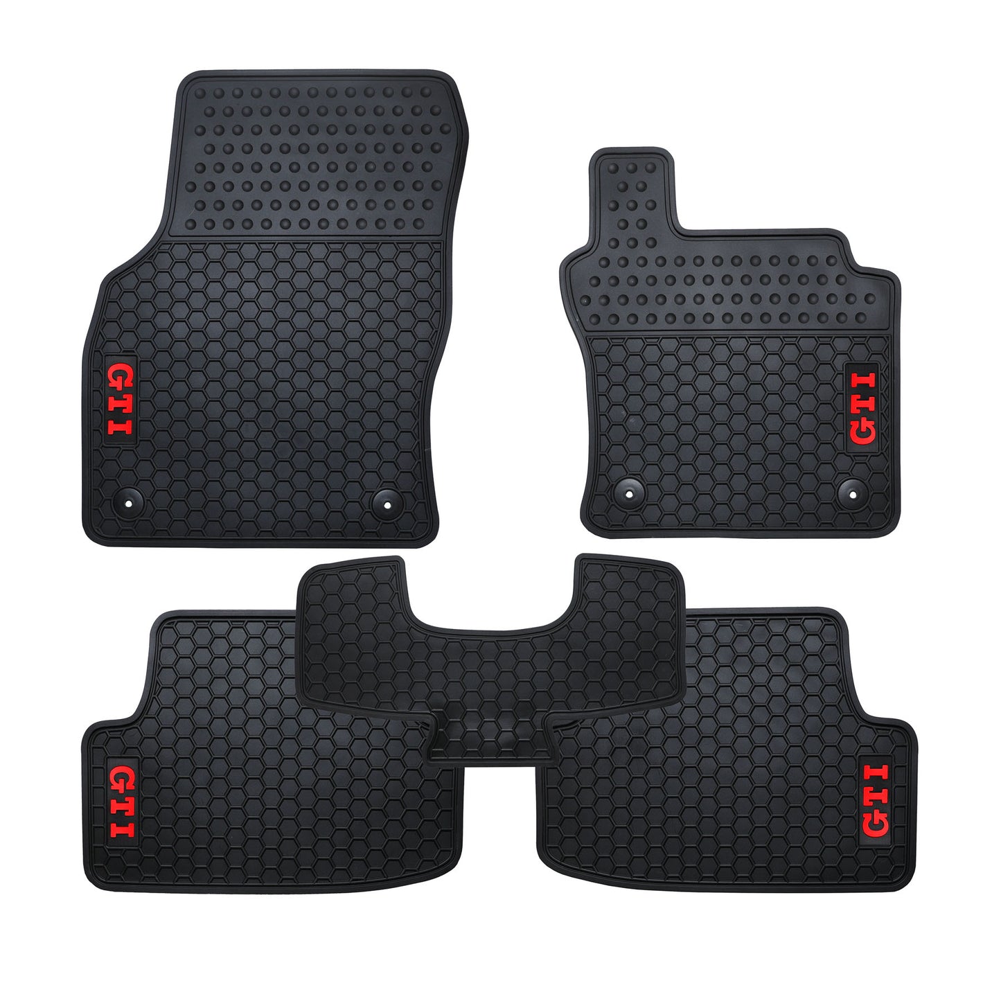 All Weather Rubber Car Floor Mats fit VW Golf GTI MK7 Volkswagen--Red GTI7