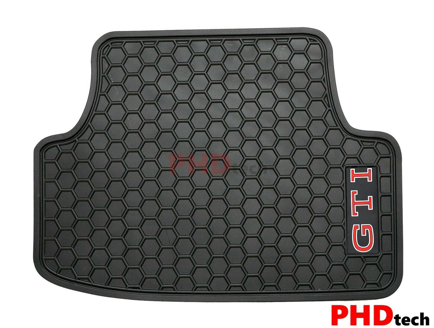 All Weather Rubber Car Floor Mats + Boot Liner Set fit VW Golf GTI MK8 Volkswagen--Red GTI