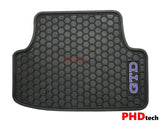 All Weather Rubber Car Floor Mats + Boot Liner Set fit VW Golf GTD MK8 Volkswagen--Blue GTD