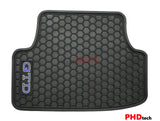 All Weather Rubber Car Floor Mats + Boot Liner Set fit VW Golf GTD MK8 Volkswagen--Blue GTD