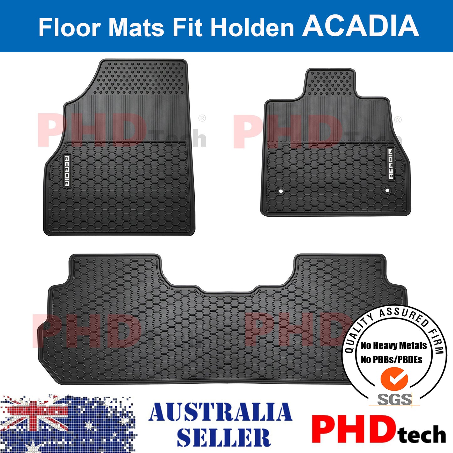 ***Pre-Order***All Weather Rubber Car Floor Mats Fit Holden Acadia 2018-2022