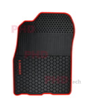 All Weather Rubber Car Floor Mats Fit Mitsubishi Lancer Red Trim