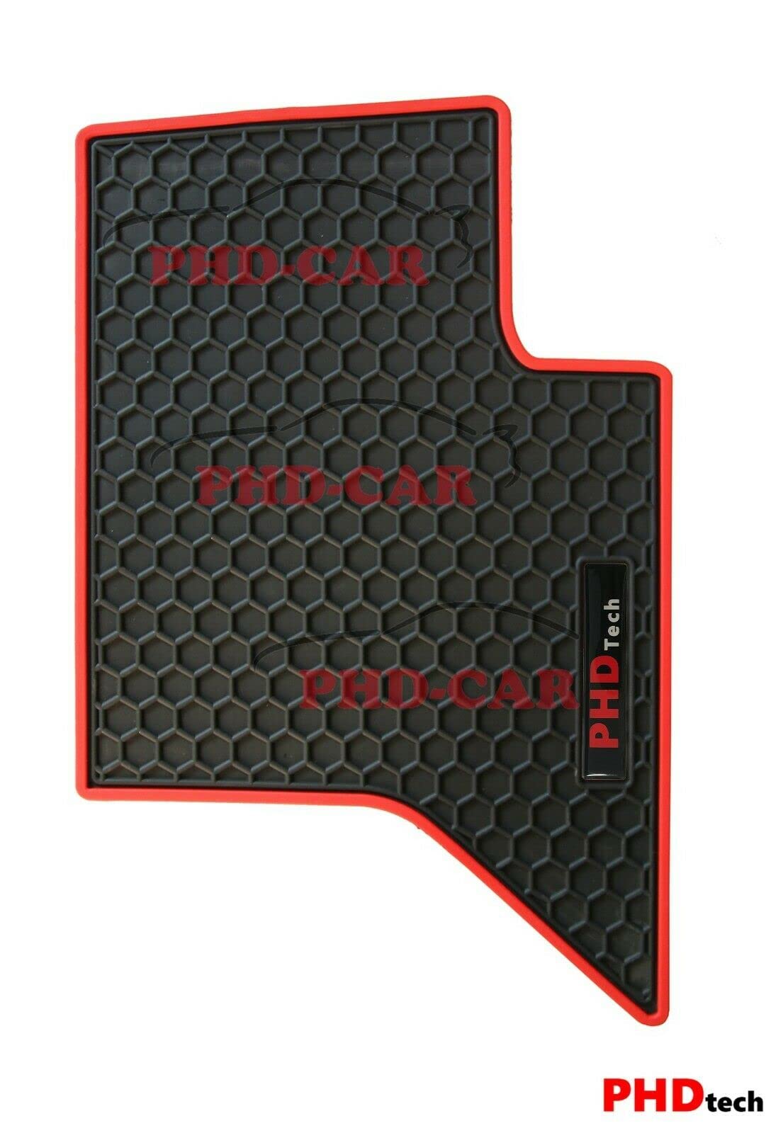 All Weather Rubber Car Floor Mats Fit TOYOTA HILUX 2016+ Dual Cab Red trim