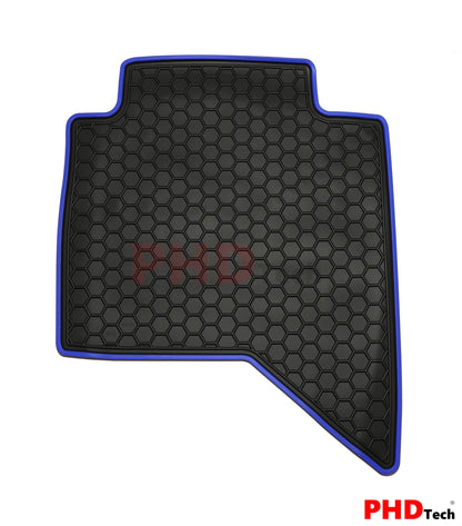 All Weather Rubber Car Floor Mats Fit ISUZU D-MAX Dual Cab DMAX 2021~ Blue Trim