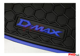 All Weather Rubber Car Floor Mats Fit ISUZU D-MAX Dual Cab DMAX 2021~ Blue Trim