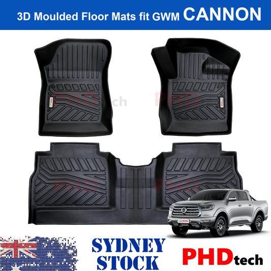 GWM Greatwall UTE Cannon X/Vanta/XSR/Ultra/Lux MY21+ 2021~Onward 3D Moulded Car Floor Mats