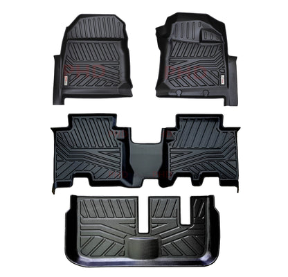 3D Moulded Car Floor Mats Fit MUX MU-X MY21+ 2021~Onward 3-Rows Full Set