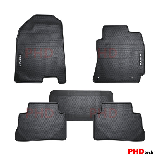 All Weather Rubber Car Floor Mats Fit HYUNDAI KONA 2017~2023