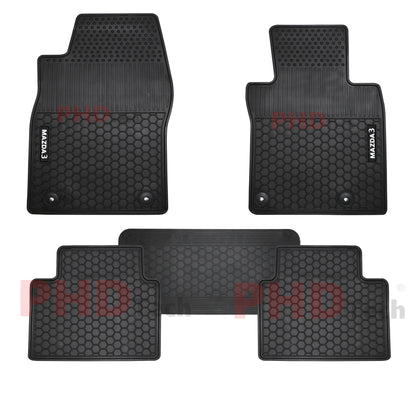 All Weather Rubber Car Floor Mats Fit Mazda 3 Mazda3 BP G20 G25 Hatch & Sedan 2019~