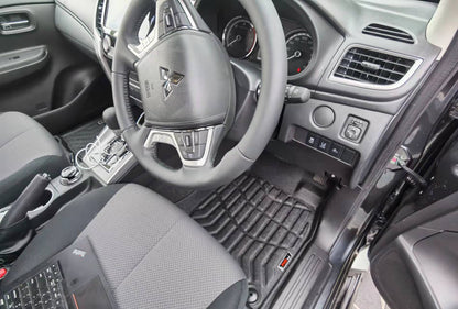 3D MOULDED CAR FLOOR MATS Mitsubishi Triton Club Cab MQ/MR 2015-2023