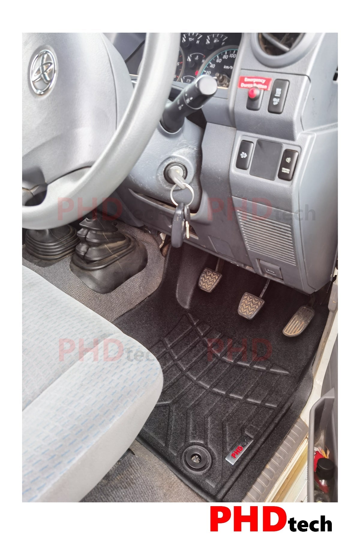 TOYOTA LANDCRUISER 79 SERIES 2012-2023 LAND CRUISER Front Row 3D MOULDED CAR FLOOR MATS