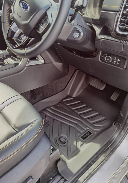Acoustic 3D Moulded TPE Car Floor Mats fit All-New Ford Everest Sep. 2022~Onwards 2-Row