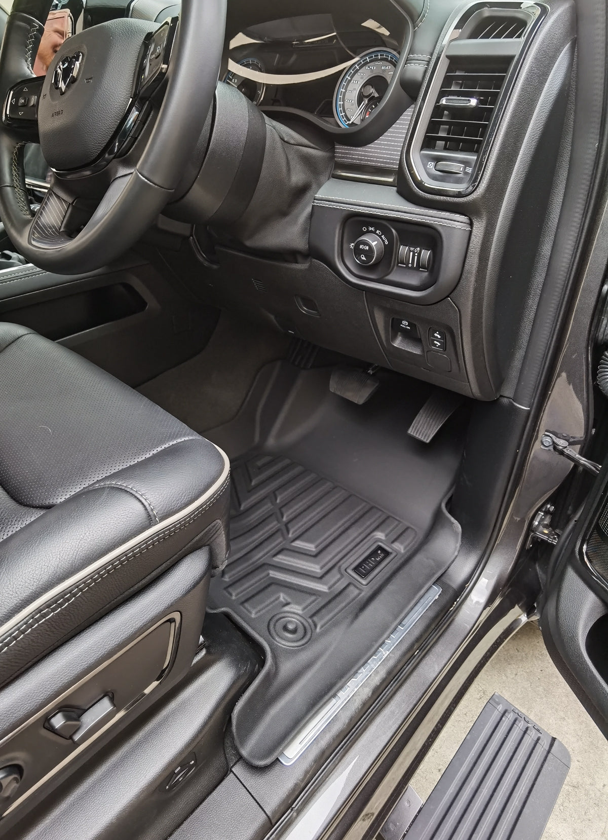 Acoustic 3D Moulded Floor Mats Front set fit ASV Converted RAM DT 1500 Crew Cab Front Mats