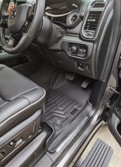 Acoustic 3D Moulded Floor Mats Front set fit ASV Converted RAM DT 1500 Crew Cab Front Mats