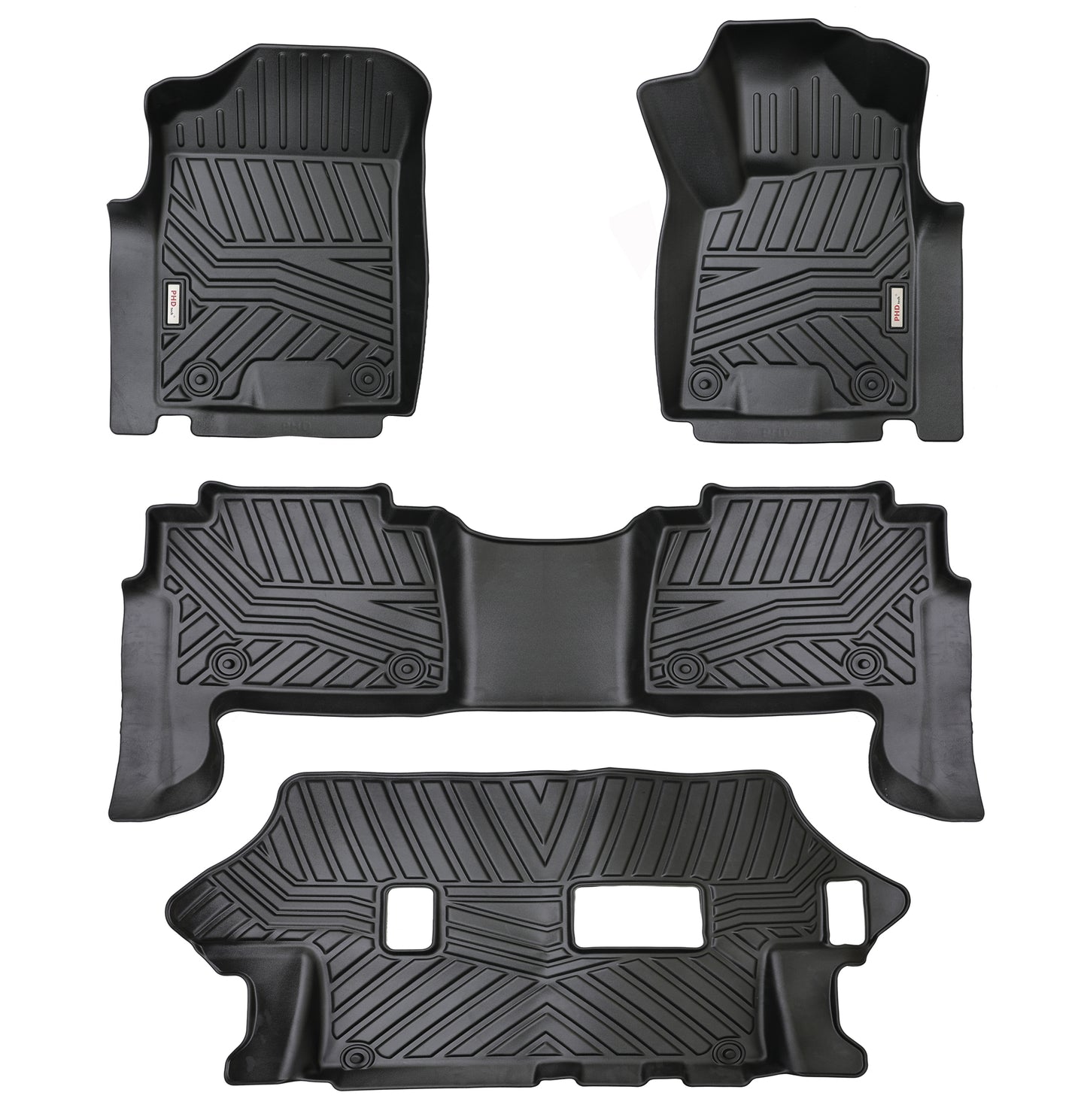 3D MOULDED CAR FLOOR MATS FIT Nissan Patrol Y62 3 Rows Mats Full Set