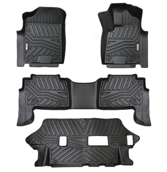 3D MOULDED CAR FLOOR MATS FIT Nissan Patrol Y62 3 Rows Mats Full Set