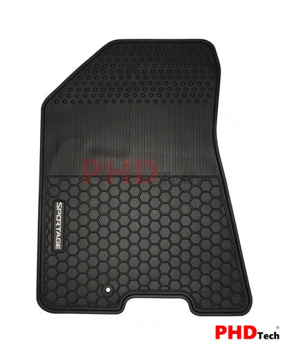 All Weather Rubber Car Floor Mats Fit KIA SPORTAGE Oct2015~Sep2021 white logo