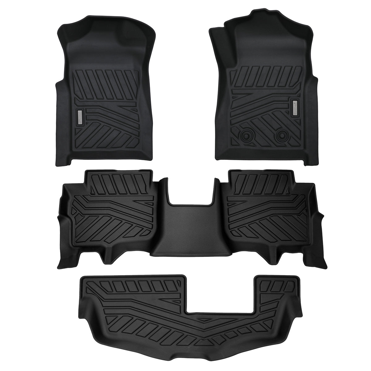 Acoustic 3D Moulded TPE Car Floor Mats fit Ford Everest Sep. 2022~Onwards 3-Rows