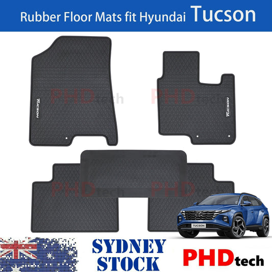 All Weather Rubber Car Floor Mats Fit Hyundai Tucson Gen4 2021~