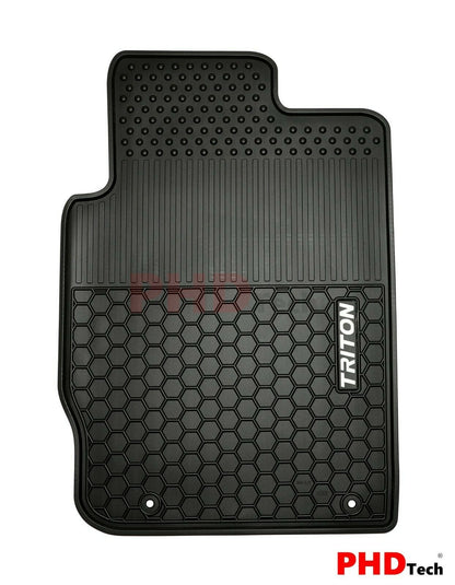 All Weather Rubber Car Floor Mats fit MITSUBISHI Triton MN/ML Dual Cab 1st & 2nd Row