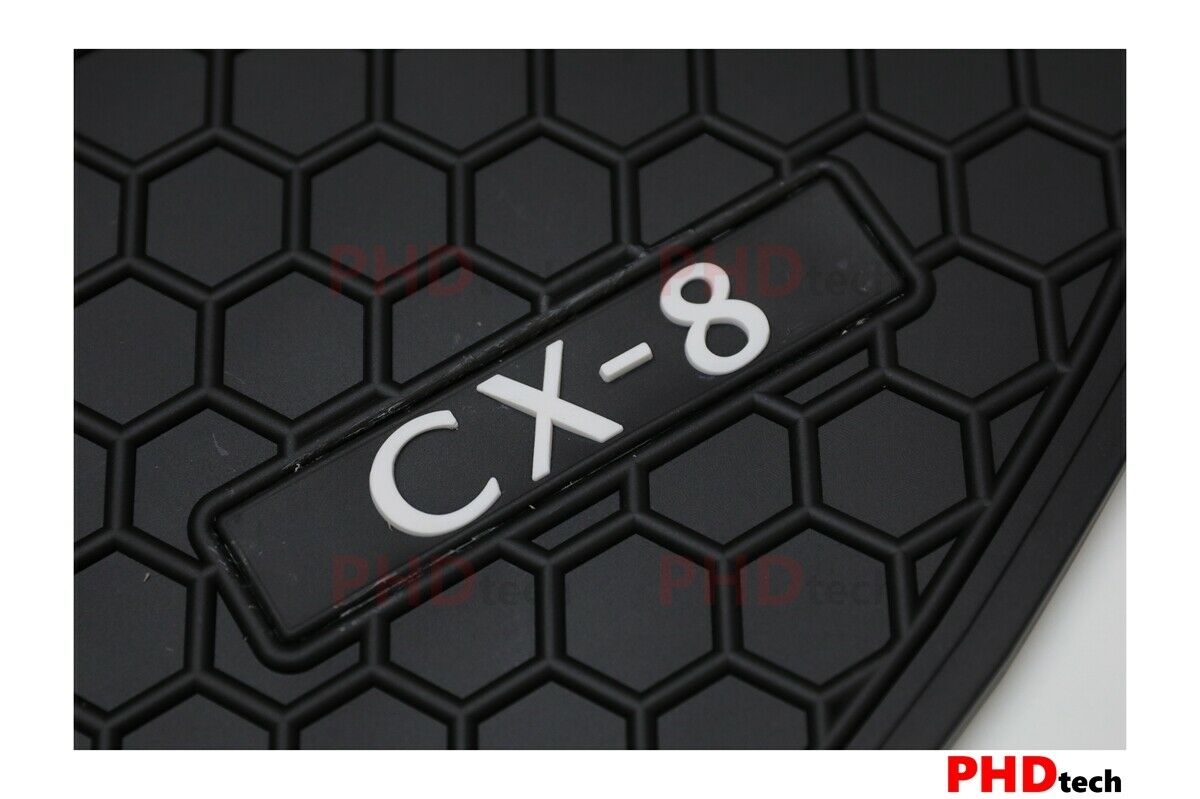 Mazda CX-8 CX8 2018-onwards Tailor Made All Weather Rubber Car Cargo Mat Liner+3rd Row Seat Back
