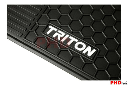 All Weather Rubber Car Floor Mats fit MITSUBISHI Triton MN/ML Dual Cab 1st & 2nd Row