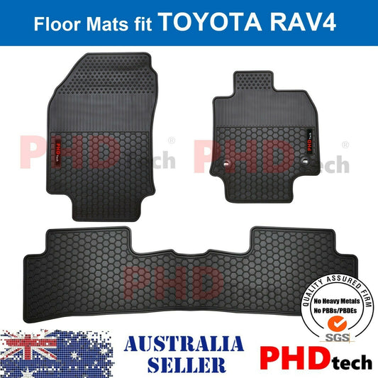 Premium Quality All Weather Rubber Floor Mats fit All New TOYOTA RAV4 2019~
