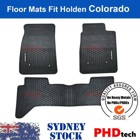 All Weather Rubber Car Floor Mats Fit Holden COLORADO RG CREW DUAL Cab LS/LT/LTZ /LX /Z71 (2012-2020)
