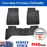 All Weather Rubber Car Floor Mats Fit Holden COLORADO RG CREW DUAL Cab LS/LT/LTZ /LX /Z71 (2012-2020)