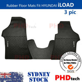 HYUNDAI iLOAD & iMAX 2008-2021 Tailor Made All Weather Rubber Floor Mats