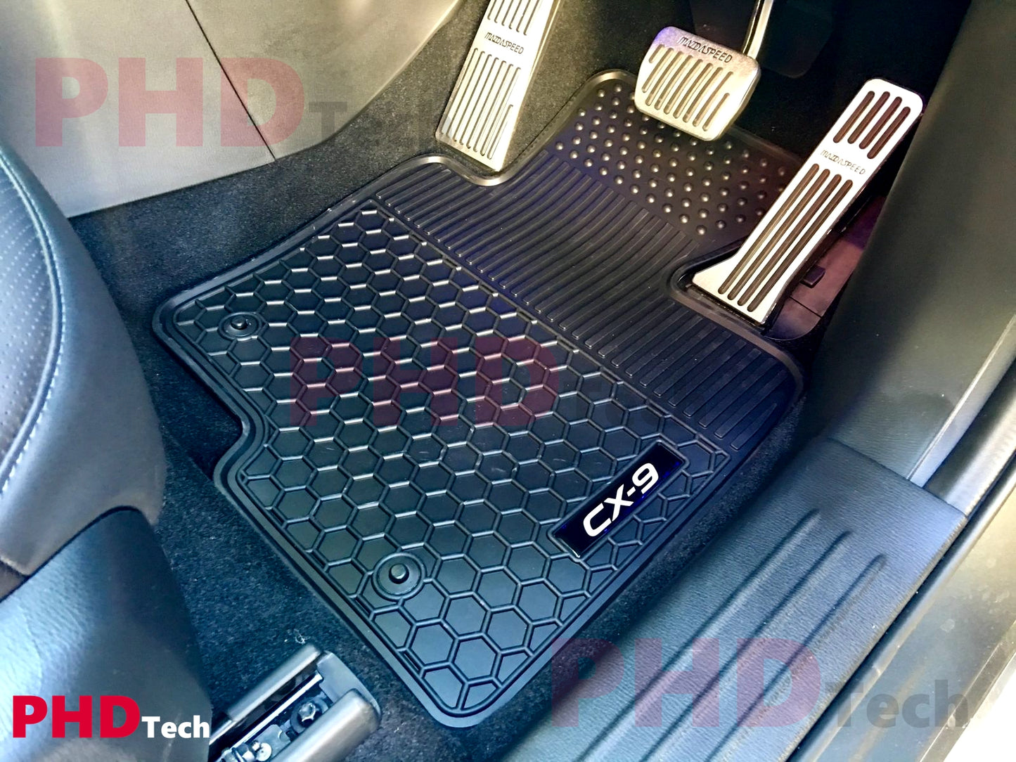 Mazda CX-9 CX9 2017-onwards Premium Quality All Weather Rubber Car Floor Mats 3 rows 9 pieces