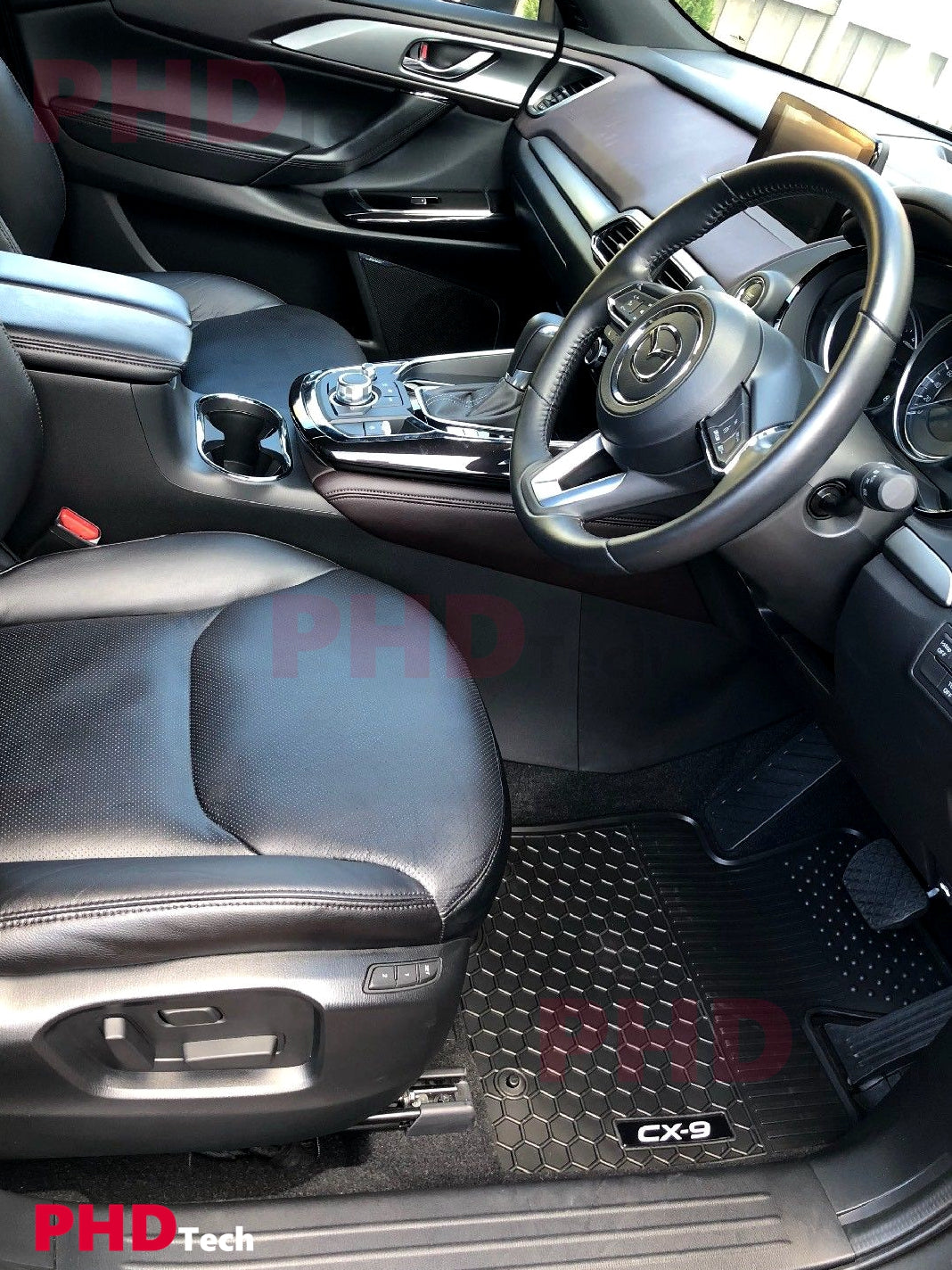 Mazda CX-9 CX9 2017-onwards Premium Quality All Weather Rubber Car Floor Mats 3 rows 9 pieces