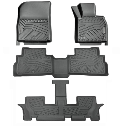 3D Moulded Car Floor Mats fit Hyundai Palisade 2020~Jul. 2025 3 Row Set