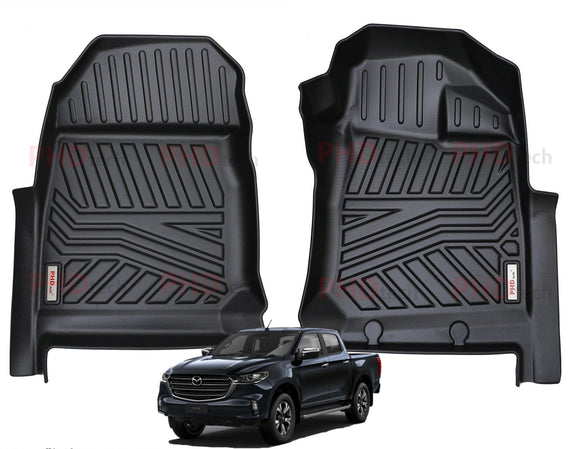 3D Moulded Car Floor Mats fit Mazda BT-50 Single Cab / Dual Cab BT50 MY21+ Aug. 2020~Onwards Front Mats