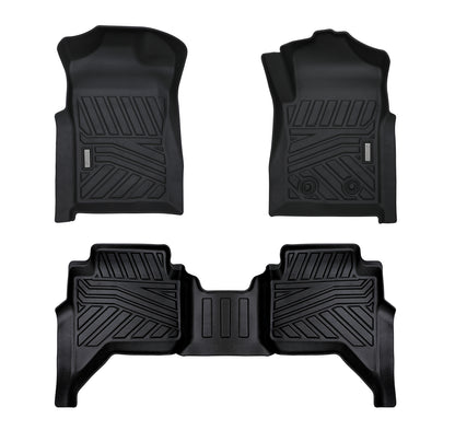 Acoustic 3D Moulded Car Floor Mats fit Ford Ranger Dual Cab Jul. 2022~Onwards XL XLS XLT Sport Wildtrak Raptor